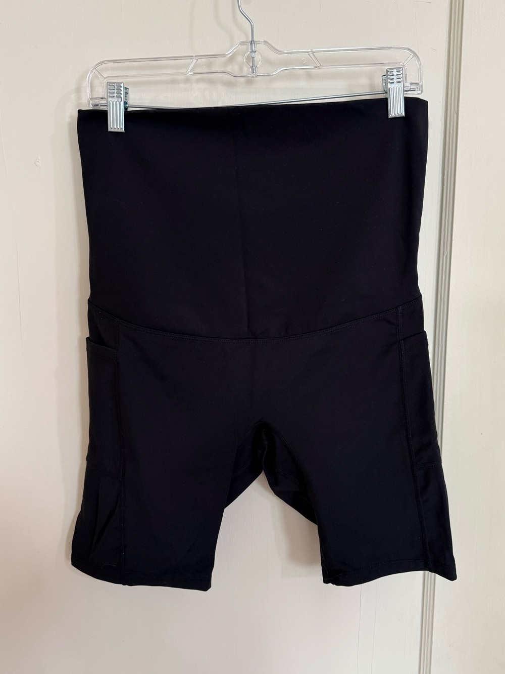 Poshidvah Black Maternity Biker Shorts